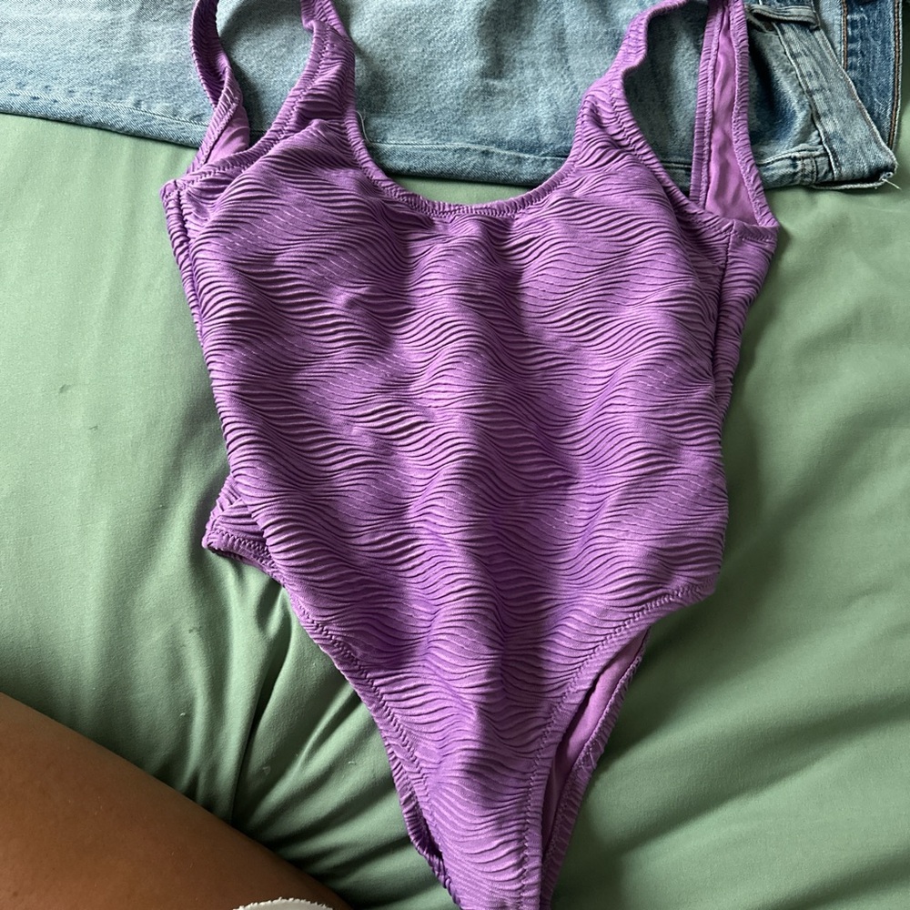 Rhythm Purple Textured One Piece Swimsuit